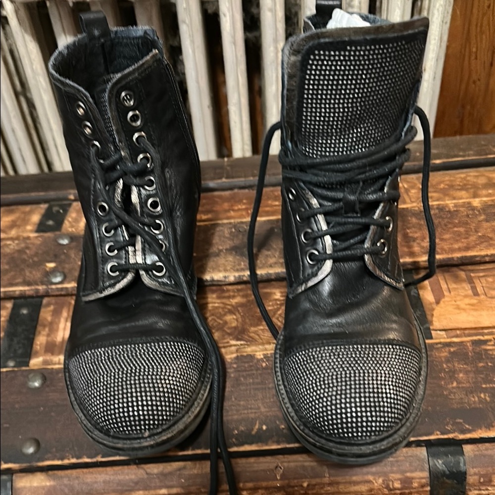 A and M Studded Combat Boots